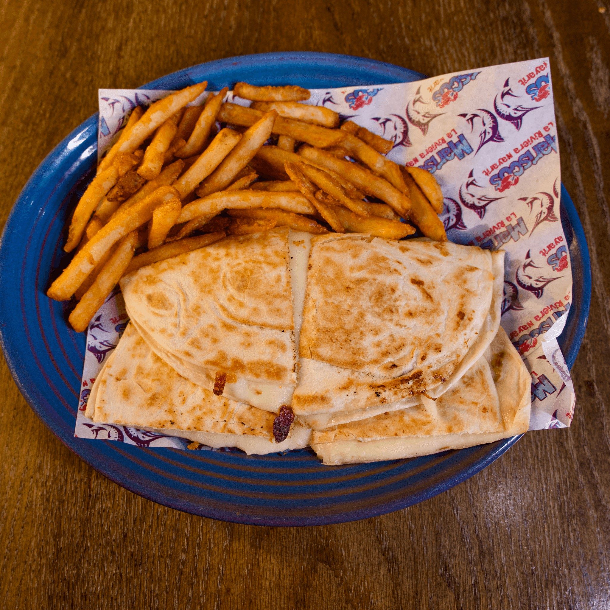 Quesadilla with Fries.