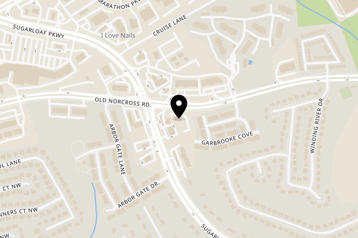 Map showing the location of Mariscos La Riviera Nayarit Lawrenceville on 1700 Old Norcross Rd Suite 2 in Lawrenceville